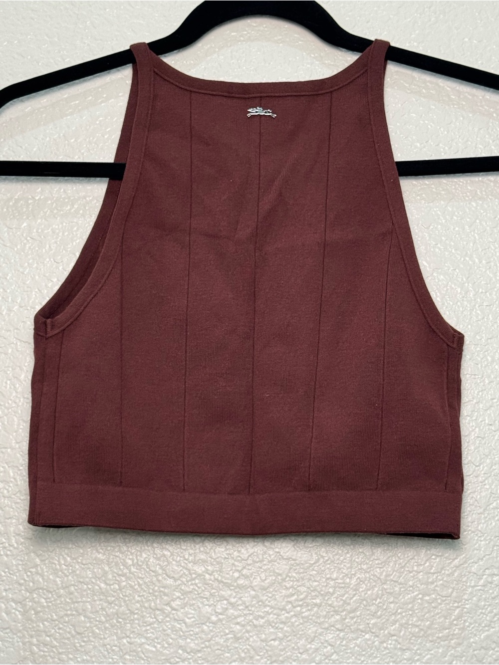 Longchamp SS26 Knit 2 Piece Set S Burgundy Crop Top Fringe Midi Skirt Italy - Picture 8 of 15